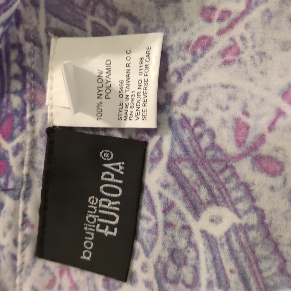 boutique EUROPA purple paisley shirt in Women's Small - Picture 7 of 7